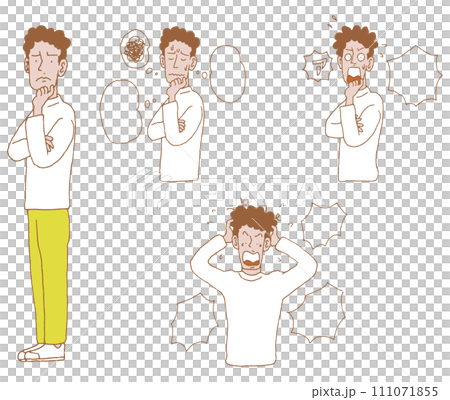 Set of men in casual clothes 1 Set of men in casual clothes 1 111071855