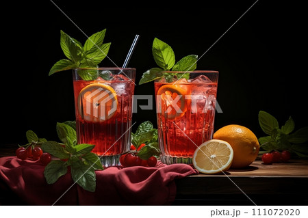 Delicious and Refreshing Negroni Cocktail with Plenty of Space for Copy and Text Overlay Delicious and Refreshing Negroni Cocktail with Plenty of Space for Copy and Text Overlay 111072020