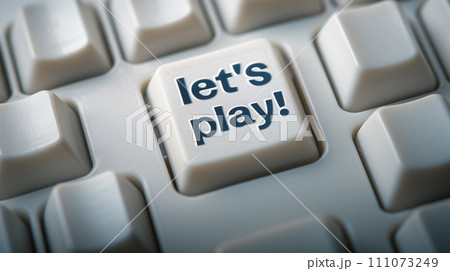 AI-generated content. Key Button with the Inscription Let's Play AI-generated content. Key Button with the Inscription Let's Play 111073249
