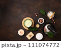 Natural Eco Friendly Beauty, Skin Care Products Concept. Zero Waste Bathroom, Spa Accessories on Wooden Background. 111074772
