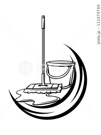 Background with cleaning items. Housekeeping illustration for service and advertising. Background with cleaning items. Housekeeping illustration for service and advertising. 111074789