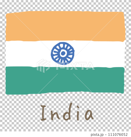 インドの国旗 インドの国旗 111076052