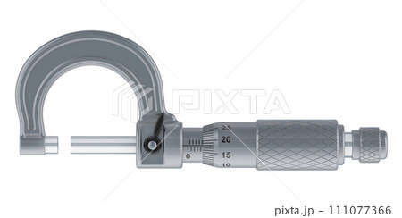 Micrometer screw gauge. 3D rendering 111077366