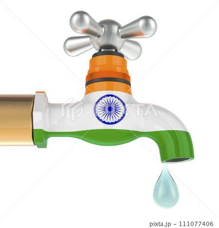 Water resources in India, drinking water of the India, 3D rendering Water resources in India, drinking water of the India, 3D rendering 111077406