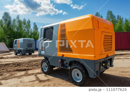 Universal compressor on construction site 111077620