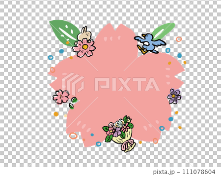 櫻花框架標題水彩風格簡單 櫻花框架標題水彩風格簡單 111078604