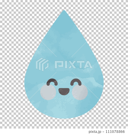 雨粒の水彩イラスト 111078866