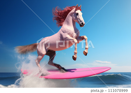 AI-generated content. Surfing Stallion on Wave AI-generated content. Surfing Stallion on Wave 111078999