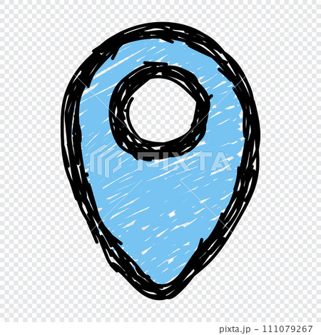 Pin icon. User interface concept. Pin doodle hand drawn icon. User interface icon hand drawing sketch symbol Pin icon. User interface concept. Pin doodle hand drawn icon. User interface icon hand drawing sketch symbol 111079267