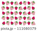 苺と苺のシームレスパターン 111080379