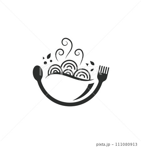 food noodle brand  icon   vector concept design 111080913