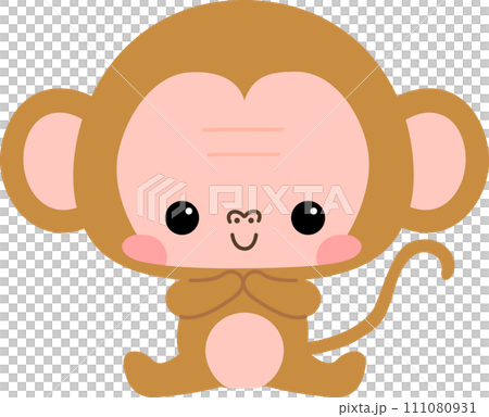 幼兒可愛的猴子人物插畫 111080931