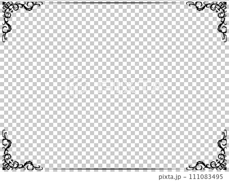 Luxurious black classical antique frame ~ top and bottom Luxurious black classical antique frame ~ top and bottom 111083495