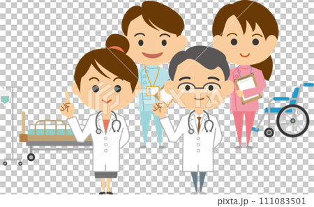 Image illustration of a medical worker 111083501