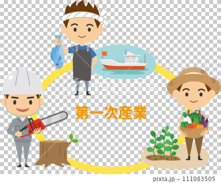 Image illustration of a man working in the primary industry 111083505