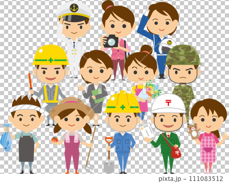勞動人民形象插畫素材 勞動人民形象插畫素材 111083512