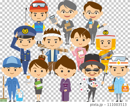 勞動人民形象插畫素材 111083513