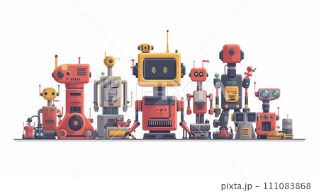 ロボティクスとAI：ロボット工場、人工知能の開発。