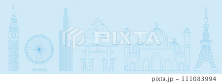 Line style world attractions 111083994