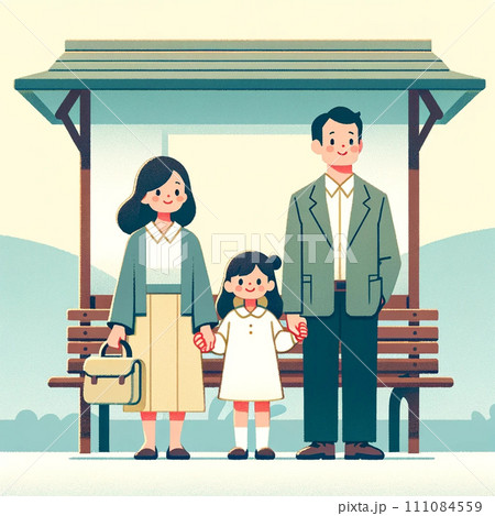 バス停にて 111084559