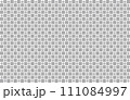 市松模様と梅の花な銀鼠色の背景素材 111084997