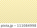 市松模様と桜の花な金色の背景素材 111084998