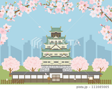 春の大阪　桜とお城 111085005