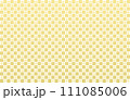 市松模様と撫子の花な金色の背景素材 111085006
