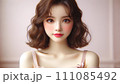 かわいい女性のビューティーポートレート（AI画像） 111085492