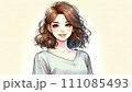 白いシャツの女性（AI画像） 111085493
