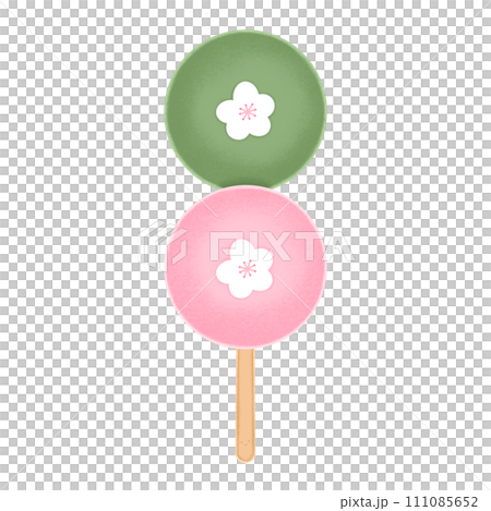 Dango Cartoon illustration Sakura Dango Isolated Colorful Dango Japanese Dessert 111085652