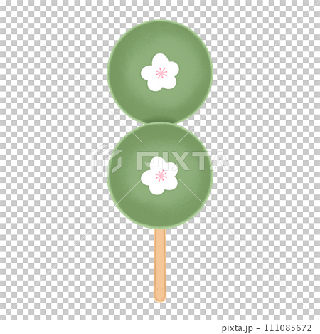Dango Cartoon illustration Sakura Dango Isolated Colorful Dango Matcha Dango Green Dango Japanese Dessert 111085672