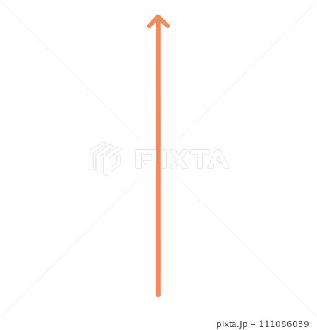 Orange Arrow Line Up Arrow Line Top Arrow Line Element 111086039