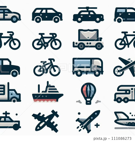 可愛い車のアイコン『AI作成』 111086273