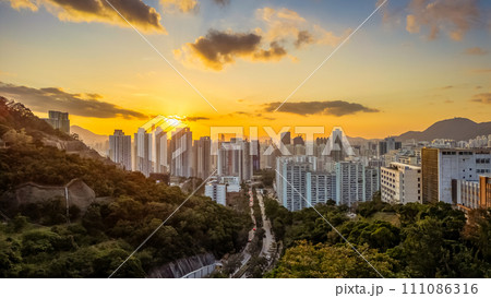 Crowded narrow apartments in a community in HK, Jan 14 2024 Crowded narrow apartments in a community in HK, Jan 14 2024 111086316