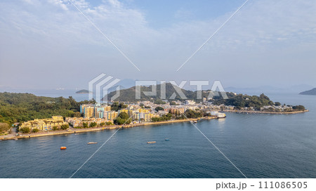 Residential Building at Peng Chau island in Hong Kong Jan 6 2024 Residential Building at Peng Chau island in Hong Kong Jan 6 2024 111086505