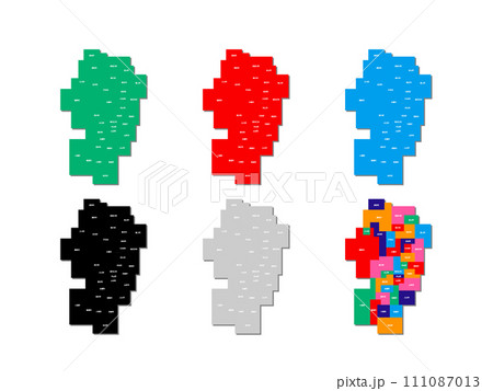 市町村入り地図_山形県_デフォルメ-01 市町村入り地図_山形県_デフォルメ-01 111087013