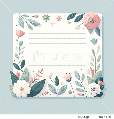 花のメッセージカード 111087416