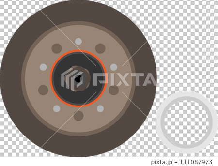 Car tire hub ring image material 111087973
