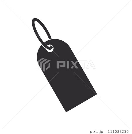 blank paper price tag labels with cord vector illustration 111088256