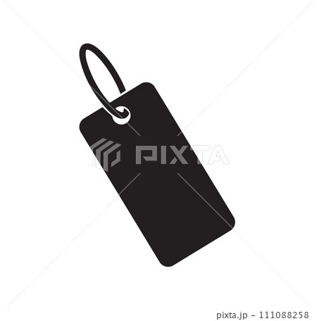 blank paper price tag labels with cord vector illustration 111088258