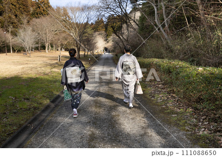 着物での黄金山神社へ初詣 111088650