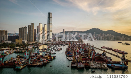 City Skyline with Harbor and Ocean View Dec 25 2023 111088790