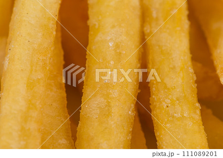 Fried potatoes closeup 111089201