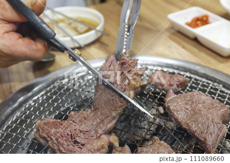 Korean beef raw sirloin bbq 111089660