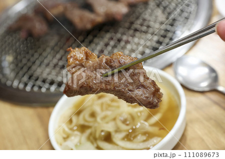 Korean beef raw sirloin bbq Korean beef raw sirloin bbq 111089673