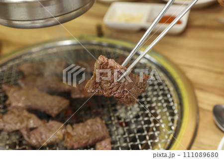 Korean beef raw sirloin bbq Korean beef raw sirloin bbq 111089680