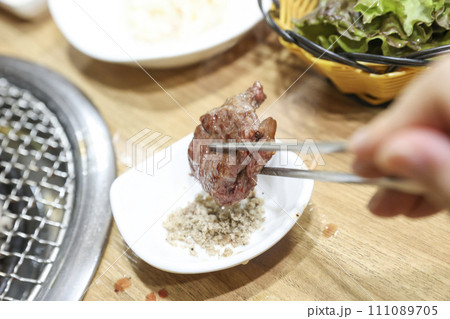 Korean beef raw sirloin bbq Korean beef raw sirloin bbq 111089705
