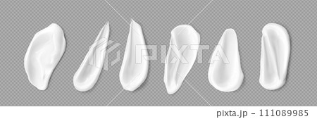 Set of scrub cream swatches 111089985