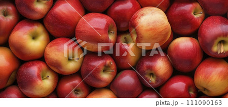 Stack of Red and Yellow Apples 111090163